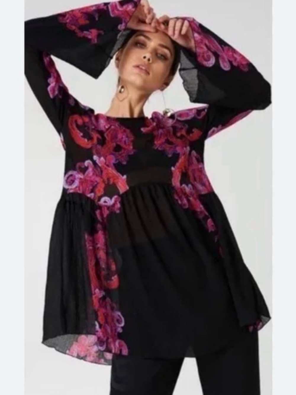 Free People Dress Mini Boho Floral - image 3